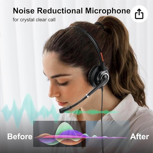 ✨Host Pick ✨ NEW USB Headset with Noise Canceling Microphone PC Laptop Tablet - Picture 2 of 11